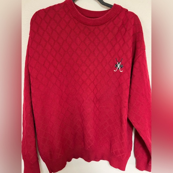 Bolle Golf Sweater Diamond knit Sweater embroidered golf sweater - Picture 2 of 10